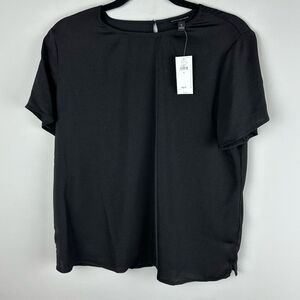 NWT Banana Republic ruffle sleeve crew neck top blouse size S